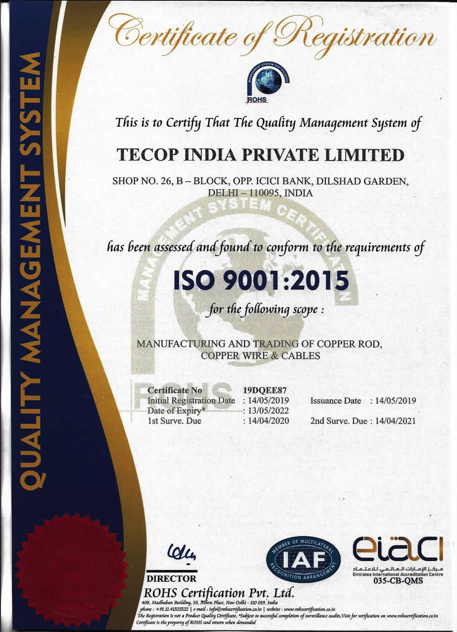TECOP INDIA PRIVATE LIMITED-ISO